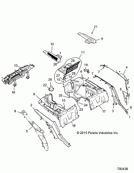 BODY, REAR RACK AND FENDERS - Z16VDE92NH/NW (700438)