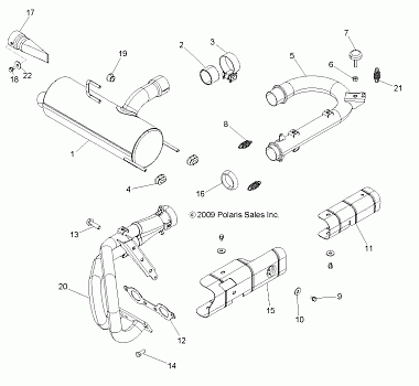 ENGINE, EXHAUST SYSTEM - R10XH76AA (49RGREXHAUST10RZRS4)