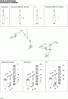 Rear Suspension Shocks 800HO