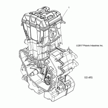 ENGINE, LONG BLOCK - A18DAE57B2 (101495)