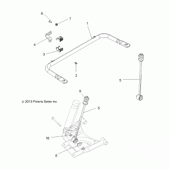 SUSPENSION, STABILIZER BAR, REAR - A18DAA57F5 (49ATVSTABILIZER14SP325)