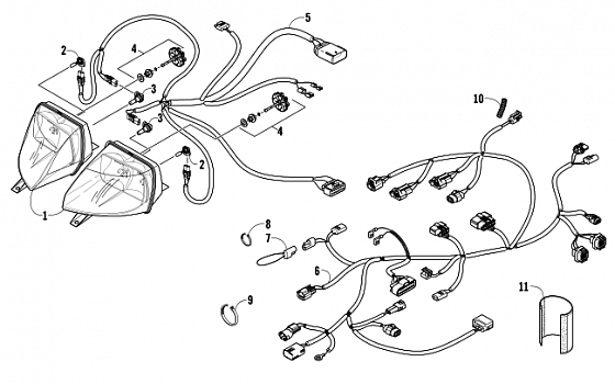 HEADLIGHT AND WIRING ASSEMBLIES