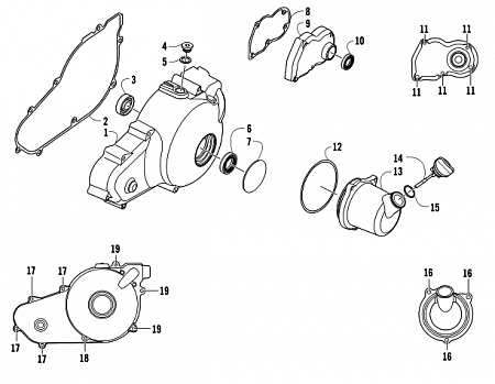 MAGNETO SIDE ENGINE COVERS