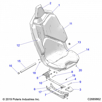 BODY, SEAT ASM.- Z20RA_92AC/BC/AK/BK/AR/BR/AE/BE/AH/BH/AT/BT (C2689862)