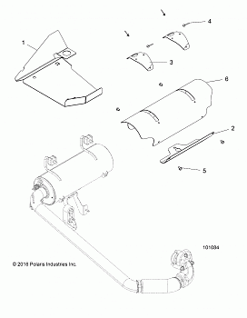 ENGINE, EXHAUST SYSTEM SHIELDS - A18DAA57F5 (101084)