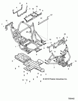 CHASSIS, MAIN FRAME AND SKID PLATES - Z16VDE92NH/NW (700442)