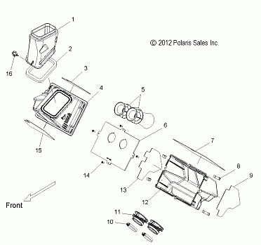 ENGINE, AIR INTAKE SYSTEM - S16CM8 ALL OPTIONS (49SNOWAIR13RMK)