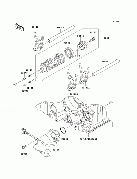 Gear Change Drum/Shift Fork(s)