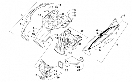 HOOD AND AIR INTAKE ASSEMBLIES