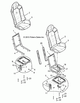 BODY, SEAT ASM. AND SLIDER - Z146T1EAM/EAW (49RGRSEAT1410004)