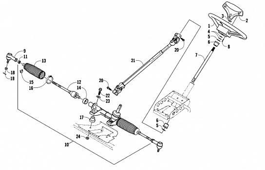 STEERING POST ASSEMBLY