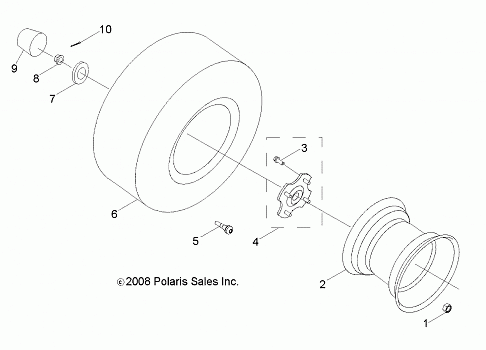 WHEELS, REAR - R14VA17AA/AF (49ATVWHEELREAR09RZR170)