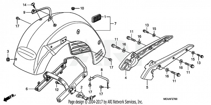 REAR FENDER + GRAB RAIL