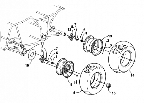 WHEEL AND TIRE ASSEMBLY