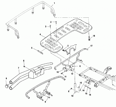 REAR RACK MOUNTING - A01CH50AA (4964466446A006)