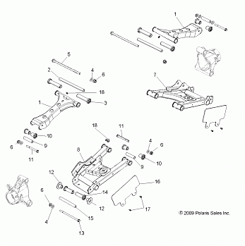 SUSPENSION, REAR CONTROL ARMS - R10VH76 ALL OPTIONS/VY76AZ (49RGRSUSPRR10RZR800)