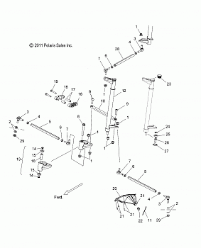 STEERING, LOWER - S12CG6GSA/GSL/GEL (49SNOWSTEERINGLWR12800PRMK)