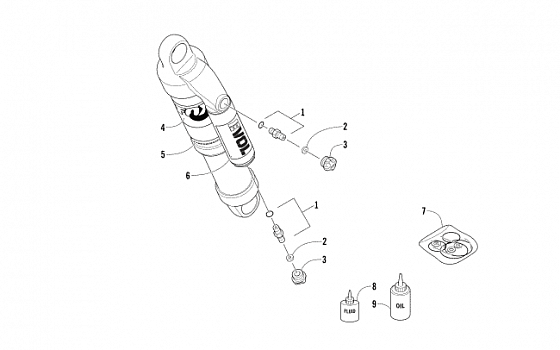 REAR SUSPENSION FRONT ARM SHOCK ABSORBER