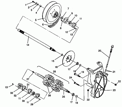 DRIVE TRAIN ASSEMBLY SPORT 0940443 and SPORT SKS 0940243 (4925052505017A)