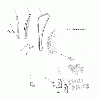 ENGINE, CAM CHAIN and SPROCKET - R19RNA57B1/B9/EBX (49RGRCAM12RZR570)