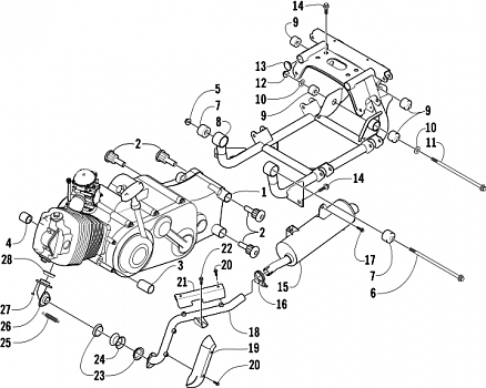 ENGINE AND RELATED PARTS