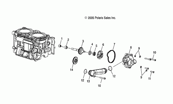 ENGINE, WATER PUMP - S07PS7FS/FE (4997479747D10)