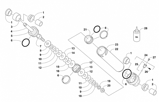 REAR SUSPENSION REAR ARM SHOCK ABSORBER