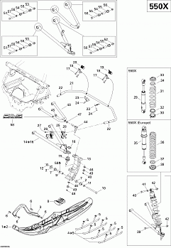 Front Suspension And Ski 550X