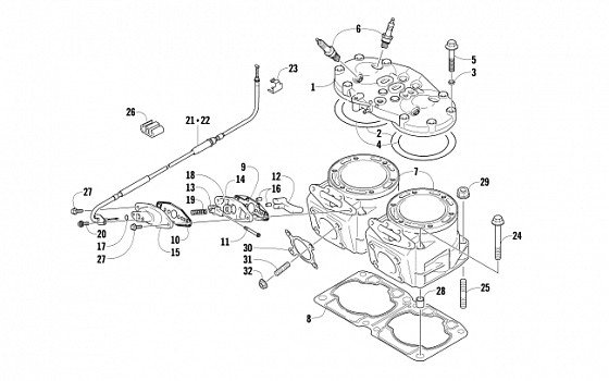 CYLINDER AND HEAD ASSEMBLY