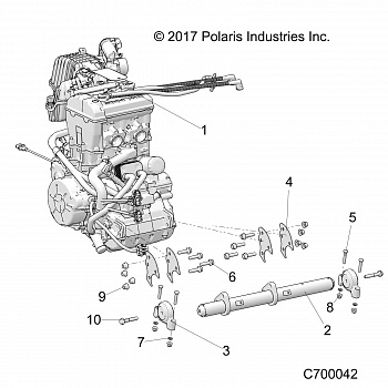 ENGINE, MOUNTING - R19RRM99AL (C700042)