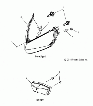 ELECTRICAL, HEADLIGHT and TAILLIGHT - S12BF6NSA/NSL (49SNOWHEADLGHT11RUSH)