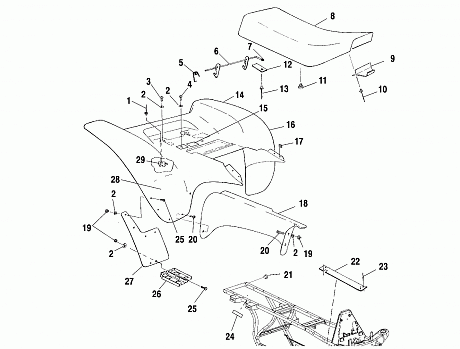 REAR CAB - A01BA50AA (4963716371A004)