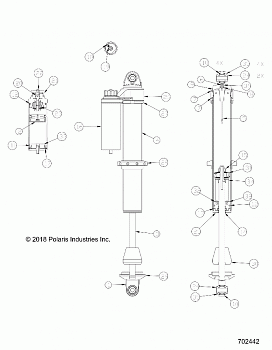 SUSPENSION, FRONT SHOCK INTERNALS - Z18VBE99BW (702442)