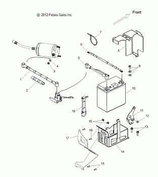 ELECTRICAL, BATTERY and CABLES, (ES) - S16CM8 (49SNOWBATTERY13RMK)