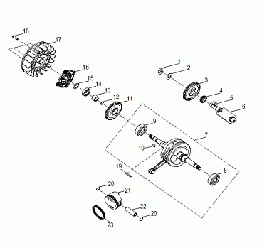 ENGINE, CRANKSHAFT and PISTON - Z18YAV17B2/B8/N2/N8 (A00036)