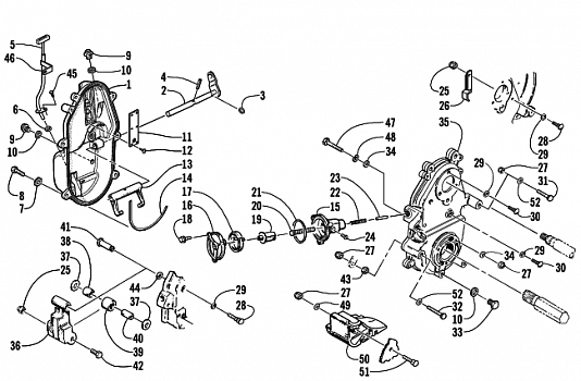 DROPCASE AND CHAIN TENSION ASSEMBLY