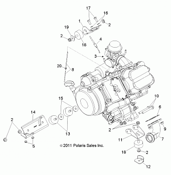 ENGINE, MOUNTING - A12NG50FA (49ATVENGINEMTG12SCRAM)