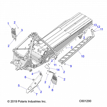 CHASSIS, CLUTCH GUARD, FOOTRESTS, AND RUNNING BOARDS - S20EFS8PS ALL OPTIONS (C601290)