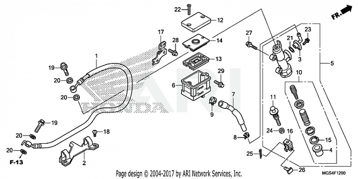 REAR BRAKE MASTER        CYLINDER (1)