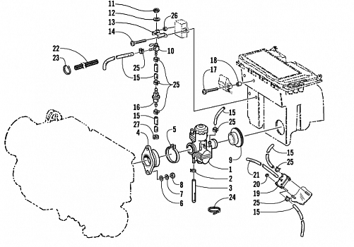 CARBURETOR AND FUEL PUMP ASSEMBLY