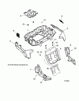 BODY, REAR RACK AND FENDERS - A18DAA57F5 (101085)