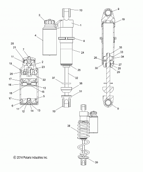 SUSPENSION, SHOCK, FRONT TRACK (7044121) - S15DR6PEL (49SNOWSHOCKFRONT7043956)