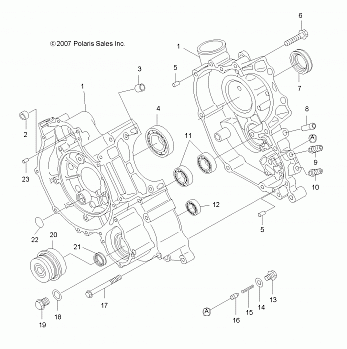 ENGINE, CRANKCASE - A08BG50AA (49ATVCRANKCASE08SCRAM)