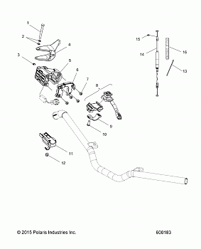 ENGINE, THROTTLE CONTROL ASM. - S16CM8 ALL OPTIONS (600183)