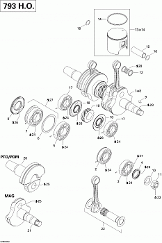 Crankshaft And Pistons (793 HO)