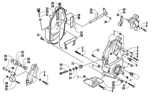 DROPCASE AND CHAIN TENSION ASSEMBLY