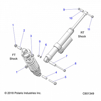 SUSPENSION, SHOCK MOUNTING, REAR SUSP. - S20EDE8PS ALL OPTIONS (C601349)