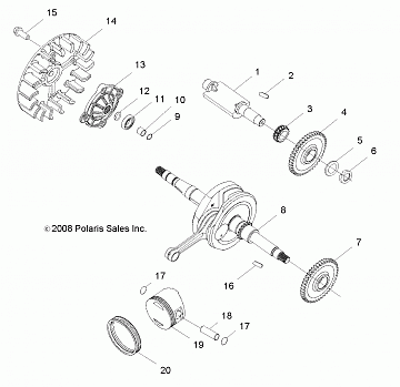 ENGINE, CRANKSHAFT and PISTON - R14VA17AA/AF (49RGRPISTON09RZR170)