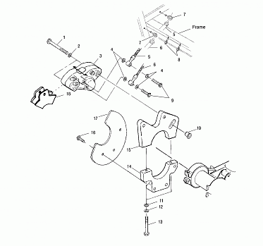 REAR CALIPER MOUNTING - A01BA50AA (4963716371B014)