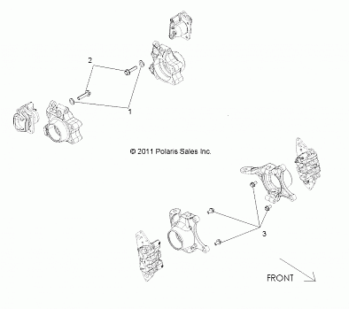 BRAKES, CALIPER MOUNTING - Z14JT87AD/9EAO/9EAOL/9EAL (49ATVCALIPERMTG12RZRXP900)